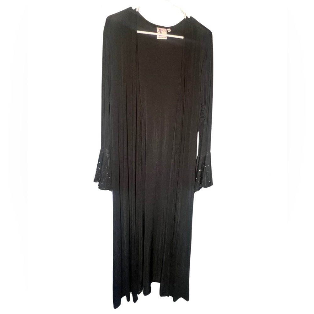 Black Duster with Flared Sleeves